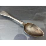 THOMAS WILKES BARKER GEORGIAN SILVER SPOON having engraved crest, approx 14.5cm long, 22.3g