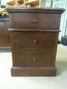 Hardwood chest of three drawers