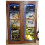 Pair of custom made stained glass doors by Jan Lindstrom (designer of the 2016 stained glass