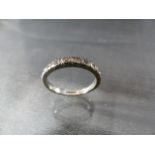 18ct White Gold half eternity ring set with 10 diamonds. Weight approx 3.1g Size UK - M