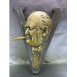 Interesting Brass Winston Churchill Victory commemorative wall plaque