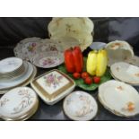 Collectable china - to include three Dresden china lattice bowls, Rosenthal plates and other