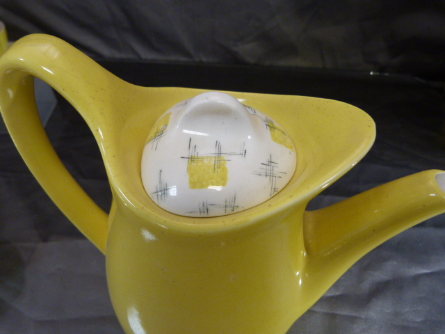 Part Midwinter Savanna pattern coffee service designed by Jessie Tait. Compromising five saucers, - Image 4 of 7