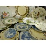 Selection of Cabinet plates - to include Clarice Cliff, Spode, Anglo Delft and Royal Worcester Etc