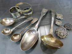 Collection of various hallmarked Silver items to include bangles, spoons etc Approx. weight 197.2g