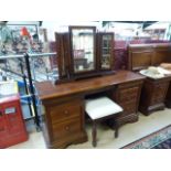 Willis and Gambier Louis Philippe range 7 drawer dressing table and Gallery mirror