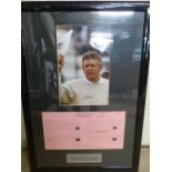 SPORTING MEMORABILIA - Signed score card and a photograph by Colin Montgomerie Course Record -