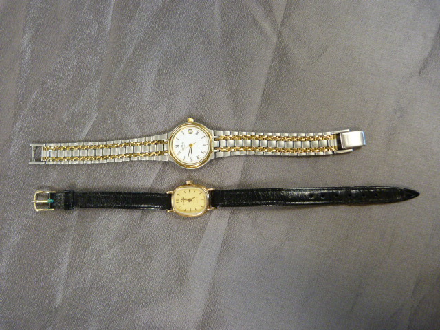 9ct Gold cased watch by Garrard in original case and outer box along with a ladies Rotary Gold - Image 2 of 4