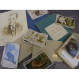 Collection of scrap books on the Royal Queen and the Duke along with various postcards and a print