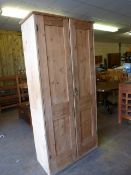 Tall pine two door cupboard