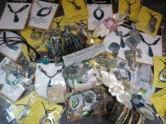 Large quantity of Paua Shell necklaces, earrings etc, along with Pewter necklaces also a bag of