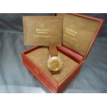 A RARE GENTLEMAN'S 18K SOLID GOLD OMEGA CONSTELLATION CHRONOMETER WRIST WATCH CIRCA 1960,WITH