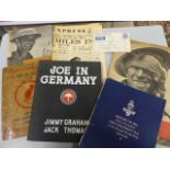 WW2 related ephemera to include - History of the 90th field Regiment 1939-1945, Joe in Germany,