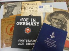 WW2 related ephemera to include - History of the 90th field Regiment 1939-1945, Joe in Germany,