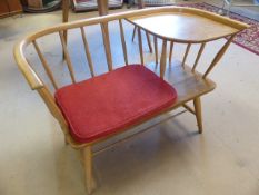 Ercol style Blonde Telephone table (Label under Chippy heath furniture)