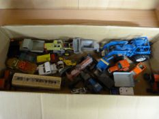 Qty of play worn vintage die-cast toy vehicles mostly tractors & trucks