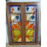 Pair of custom made stained glass doors by Jan Lindstrom (designer of the 2016 stained glass