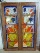 Pair of custom made stained glass doors by Jan Lindstrom (designer of the 2016 stained glass