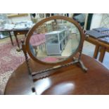 Pitch Pine barley Twist Dressing table mirror