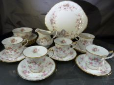 Paragon Tea service 'Victoriana Rose' missing 1 cup and teapot