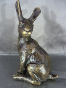 Bronze figure of a Hare - by Sarah Adams with stamp to base no.1/49.