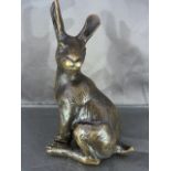 Bronze figure of a Hare - by Sarah Adams with stamp to base no.1/49.