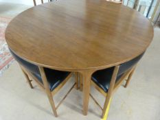 McIntosh table and five matching chairs c1970