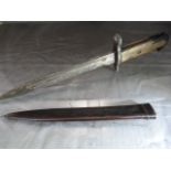 An American Bayonet with no markings - wooden handle