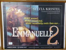 Framed original Quad poster from the Film Emmanuelle 2 starring Sylvia Kristel