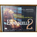 Framed original Quad poster from the Film Emmanuelle 2 starring Sylvia Kristel