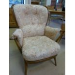 Darkwood Ercol armchair with cushions