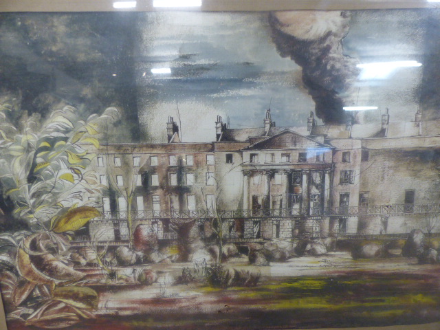 Mason (poss W.Mason 1906-2002) dated 1951. Oil, Pastel and Watercolour of a Scottish Estate House - Image 2 of 4