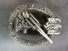 German Flak Badge - Makers stamp verso RZM