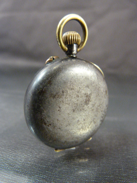 Three working silver pocket watches (2 of which the backs won't open). 1 hallmarked 800. Total - Image 10 of 20