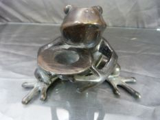 Bronze Frog in the form of a candlestick