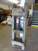 Antique wooden press of large form