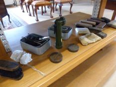 War Related ephemera to include - Large selection of Military stamped polishing brushes, Sheffield
