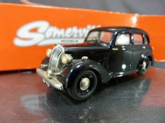 A Somerville Models precision diecast 1:43 scale Standard Flying 12 Delux in black no 142. Appears