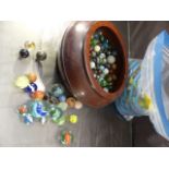 Large Quantity of marbles some with some older examples