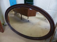 Large mahogany framed wall mirror