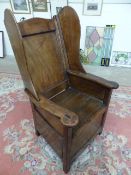 Welsh Lambing chair of exceptional quality. 18th Century and showing some signs of wear as with