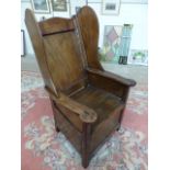 Welsh Lambing chair of exceptional quality. 18th Century and showing some signs of wear as with