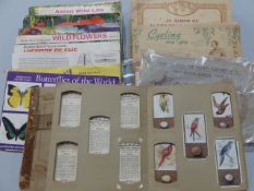 Collection cigarette cards in albums by John Player & Wills and others with a small quantity of