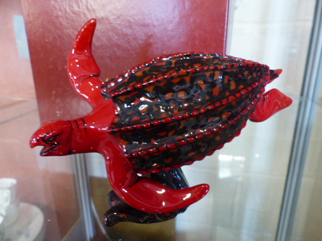 Royal Doulton Burslem Artwares Flambe Figure - Tien Yi Turtle (Boxed)