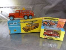 Boxed Corgi Toys 'Chipperfields Circus Crane Truck' and one other boxed Mini Marcos GT 850