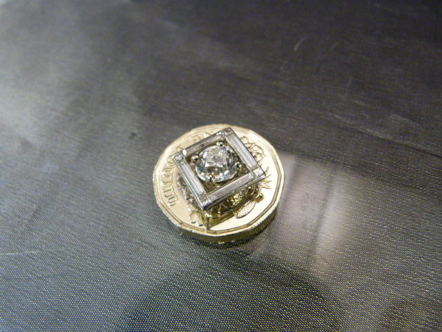 Art Deco Platinum? set High Grade Diamonds, originally as a Ring, but now presented as a pendant. - Image 9 of 11
