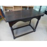Single plank top stained occasional table