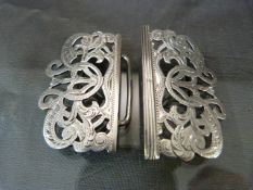 Victorian Hallmarked Silver nurses buckle by William Aitken, Chester 1901. Highly decorated with