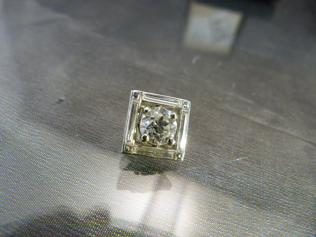 Art Deco Platinum? set High Grade Diamonds, originally as a Ring, but now presented as a pendant. - Image 5 of 11