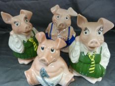Four of the Natwest Wade Pigs (2 matching)